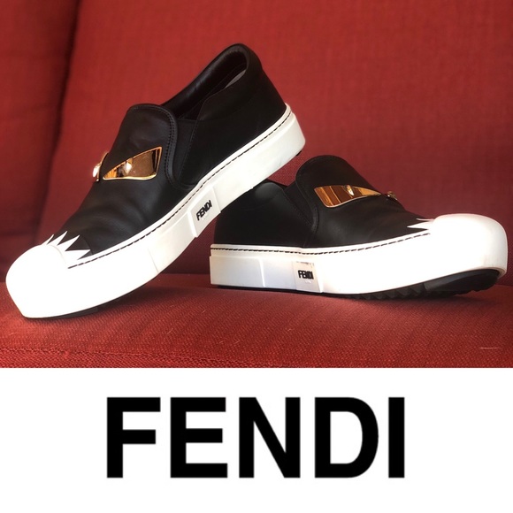 Fendi Shoes - FENDI Signature Monster Slip-On Sneaker